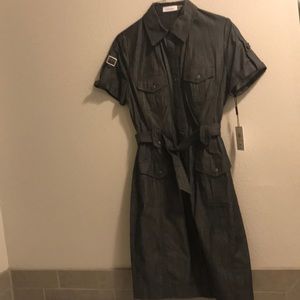 Calvin Klein black denim dress